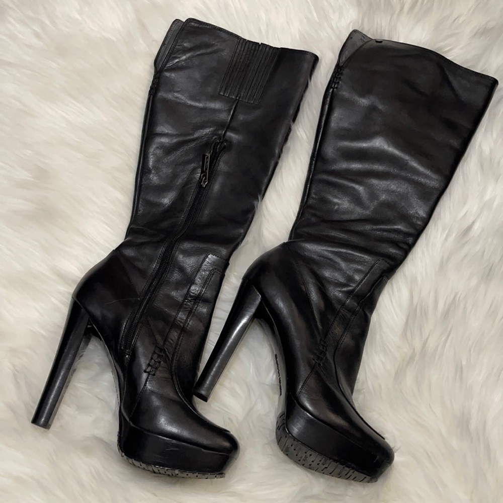 Calvin Klein Black Britton Platform Boots